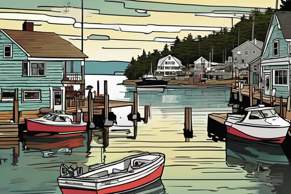 Boothbay Harbor, Maine, USA